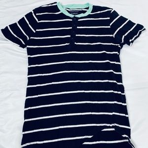 Men’s Half Placket Button Up| Strip Pattern